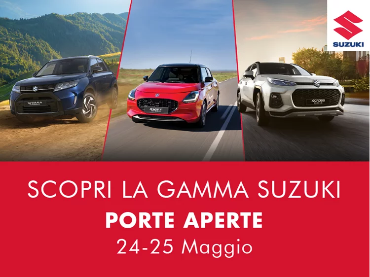 Porte Aperte Suzuki 24 e 25 maggio: scopri la gamma