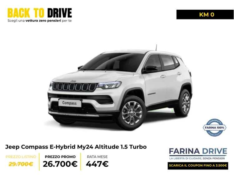 KM0 - Compass E-Hybrid My24 Altitude1.5 Turbo T4 E-Hybrid 130cv Fwd Dct7