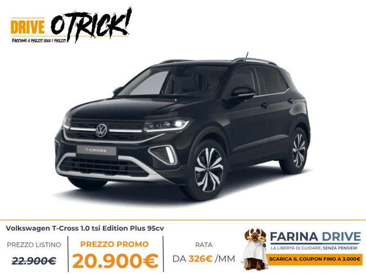 KM0 - Volkswagen T-Cross 1.0 tsi Edition Plus 95cv