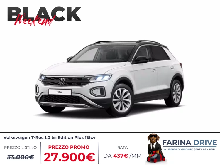 KM0 - Volkswagen T-Roc 1.0 tsi Edition Plus 115cv