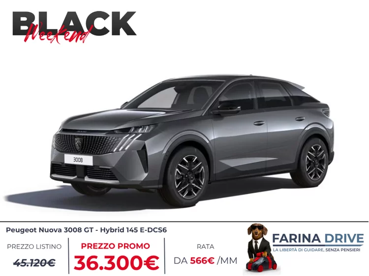 KM0 - Nuova 3008 GT - Hybrid 145 E-DCS6