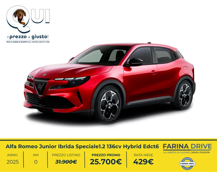 KM0 - Alfa Romeo Junior Ibrida Speciale1.2 145cv Hybrid Edct6