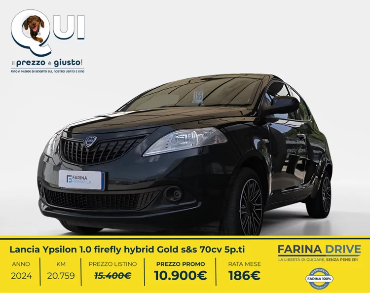 USATO - Ypsilon 1.0 firefly hybrid Gold s&s 70cv 5p.ti