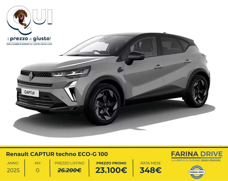 Km0 - Nuovo Captur Techno ECO-G 100