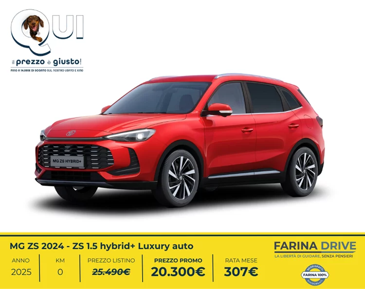 KM0 - MG ZS 1.5 Hybrid+ Luxury Auto