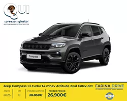 Jeep Compass 1.5 turbo t4 mhev Altitude 2wd 130cv dct