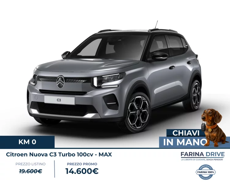 KM0 -  Nuova C3 Turbo 100cv - MAX